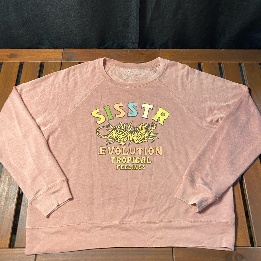 Sisstr Pink Evolution Sweatshirt size M
